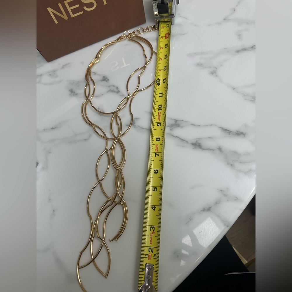 Nest Twisted Y Gold Necklace - Picture 3 of 3